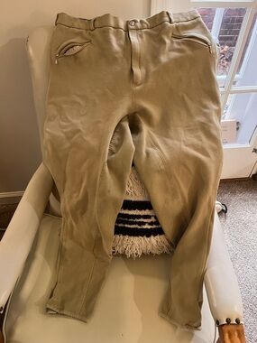 Men's Tan Riding Breeches - Classic Equestrian Style size 38